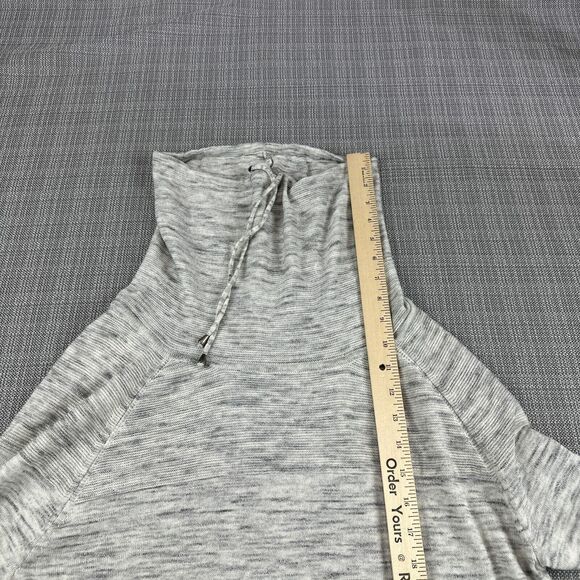 Dakini Sweater Womens XL Heather Grey Pullover‎ Cowl Neck Drawstring Thumbholes - Picture 10 of 11